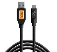 Tether Tools Cable de datos USB TetherPro para USB 3.0 a USB-C - conector recto negro 4,6m