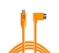 Tether Tools Cable de datos USB TetherPro para USB-C a USB 3.0 Micro-B - conector en ángulo recto naranja 4,6m