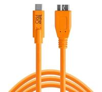 Tether Tools Cable de datos USB TetherPro para USB-C a USB 3.0 Micro-B - conector recto naranja 4,6m