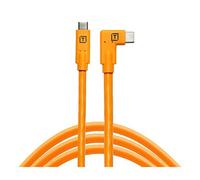 Tether Tools Cable de datos USB TetherPro para USB-C a USB-C (en Ã¡ngulo recto) naranja 4,6m