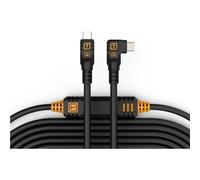 Tether Tools Cable de datos USB TetherPro USB-C a USB-C, en Ã¡ngulo recto 9,4 metros negro