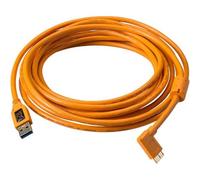 Tether Tools CU61RT15-ORG- Cable USB 3.0 a Micro-B de ángulo recto, 4,6 m