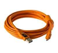 Tether Tools TetherPro Cable de datos USB para USB 2.0 tipo A a USB 2.0 Micro-B (5 patillas) - 4,6 metros de longitud naranja