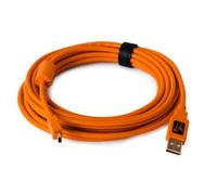 Tether Tools TetherPro Cable de datos USB para USB 2.0 tipo A a USB 2.0 mini-B (5 patillas) - 4,6 metros de longitud naranja