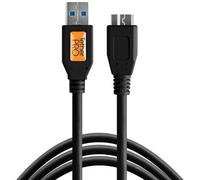 Tether Tools TetherPro Cable de datos USB SuperSpeed para USB 3.0 tipo A a USB 3.0 micro-B - 4,6 metros de longitud, conector recto negro