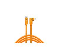 Tether Tools Cable de datos USB TetherPro para USB-C a USB-C (en Ã¡ngulo recto) naranja 4,6m