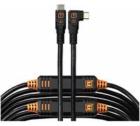 Tether Tools Herramientas TetherPro Optima 10G cable de datos USB-C a USB-C en Ã¡ngulo recto - 9,4 m negro