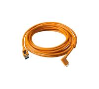 Tether Tools TetherPro USB 3.0 A Ángulo Macho a Micro-B 4.6m Naranja