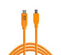 Tether Tools TetherPro USB-C a 2.0 Micro-B 5-Pin 4,6m oranje