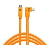Tether Tools Cable de datos USB TetherPro para USB-C a USB-C (en Ã¡ngulo recto) naranja 4,6m