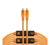 Tether Tools Herramientas TetherPro Optima 10G cable de datos USB-C a USB-C - 9,4 m naranja