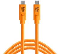 Tether Tools TetherPro USB-Datenkabel für USB-C an USB-C - 4,6 Meter Länge, gerader Stecker (orange)