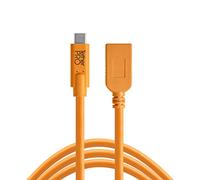 Tether Tools Adaptador USB-C a USB hembra TetherPro – Extensor 4,6 m naranja