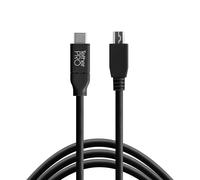 Tetherpro usb-c a 2.0 mini-b de 5 pines, 15 pies (4,6 m) (negro)