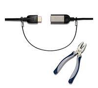 TetherTies Silver Heavy Duty - The New 2017, Heavy Duty, pre-montado, rápido de Instalar Ordenador y Adaptador de Seguridad y Dispositivo de prevención de Robo 5-Pack-Black-Heavy Duty Negro