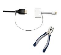 TetherTies Silver Heavy Duty - The New 2017, Heavy Duty, pre-montado, rápido de Instalar Ordenador y Adaptador de Seguridad y Dispositivo de prevención de Robo 60-Pack-Silver Plata