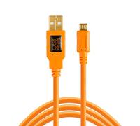 TetherTools TetherPro USB 2.0 naar Micro-B 5-Pin 15' (4,6m) oranje