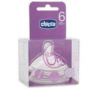 Tetina Chicco Step Up 3 Flujo Normal Papilla 6 Meses 2 Unidades - Para la Alimentación del Bebé