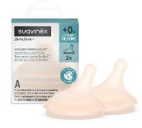 Suavinex Tetina Zero Zero Lactancia anticólico flujo adaptable 0+ 2 uds