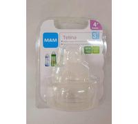 MAM Tetina 3 de Flujo Rápido para Bebés +4 Meses, 2 uds