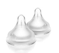 Tetina simuladora del pezón materno NaturalWave de Lansinoh para Biberón de Lactancia. Flujo Medio, 2 uds