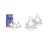 Tetina simuladora del pezón materno NaturalWave para biberón Lansinoh - Flujo Rápido, 2 uds & Tetina simuladora del pezón materno NaturalWave de para Biberón de Lactancia. Flujo Medio, 2 uds