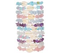 TETING GINING Juego de 12 pulseras de estrella de mar trenzadas hechas a mano para mujer, Talla única, Con cuentas, No es una piedra preciosa