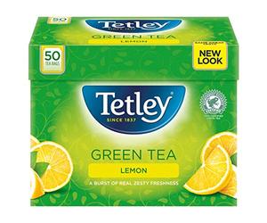 Tetley Green Tea And Lemon 50 Bags100g