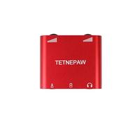 TETNEPAW Plus - Micrófonos Lavalier inalámbricos con adaptador de carga, soporte Lightning a audio y micrófono, compatible con Apple y Android para YouTube, Twitch y TikTok Live Streaming (rojo)