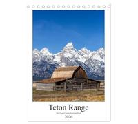 Teton Range - Der Grand Teton National Park (Tischkalender 2026 DIN A5 hoch), CALVENDO Monatskalender: Die Grand Teton Range bildet das Herzstück des gleichnamigen National Parks.