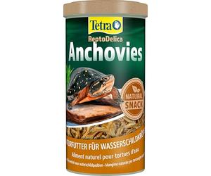 Tetra Anchovies Alimento natural para tortugas acuáticas, 1 L | 100% pequeños peces desecados