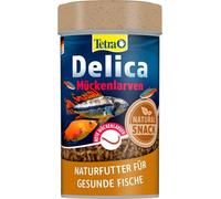 Tetra Delica Bloodworms - Alimento natural para peces ornamentales, contiene 100% larvas de mosquito rojo liofilizadas, bote de 100 ml
