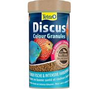 Tetra Discus Colour Granules - alimento en forma de gránulos para colores intensos y brillantes, especial para peces disco de coloración roja, naranja y amarilla, lata de 500 ml