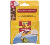 Tetra FreshDelica Bloodworms - Snack Natural con Larvas de Mosquito Rojo para Peces Ornamentales, golosinas en gelatina, 16 x 3 g Bolsas