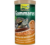 Tetra Gammarus Mix 1 L - Snack natural para tortugas acuáticas, 1 L | Con camarones de arroyo enteros | Rico en minerales naturales y en materia inerte