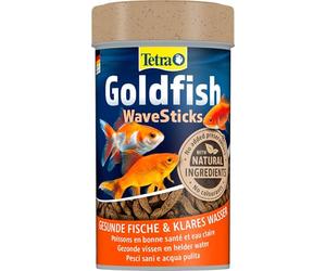 Tetra Goldfish Wave Sticks - Sticks flotantes con forma ondulada para carpines dorados y otros peces de agua fría, lata de 250 ml