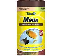 Tetra Menu 250 ml - Mezcla de alimento para todos los peces ornamentales, 4 copos diferentes en 4 compartimentos separados, ideal para peces de todas las zonas de agua