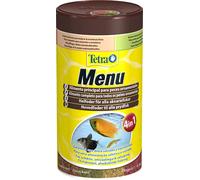 Tetra Menu - Mezcla de alimento básico con 4 copos especiales en compartimentos separados, alimento variado para todos los peces ornamentales, bote de 250 ml
