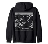 Tetra Neón Arte Lineal Acuarista Sudadera con Capucha