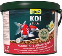 Tetra Pond Koi Sticks, Alimento para todos los peces Koi, para peces sanos, colores intensos y agua transparente, cubo de 10 L