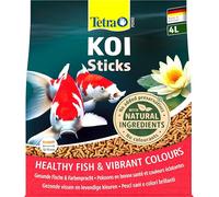 Tetra Pond Koi Sticks, Alimento para todos los peces Koi, para peces sanos, colores intensos y agua transparente, bolsa de 4 L