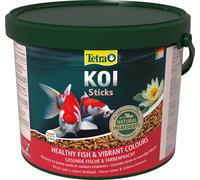 Tetra Pond Koi Sticks, Alimento para todos los peces Koi, para peces sanos, colores intensos y agua transparente, cubo de 10 L