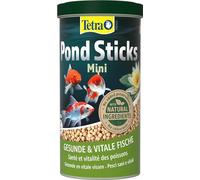 Tetra Pond Sticks Mini, Alimento para peces de estanque pequeños, para peces sanos y agua clara en el estanque del jardín, lata de 1 L