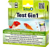 Tetra Pond Test 6 in 1, 25 pruebas en tiras, 1 Unidad (Paquete de 1)