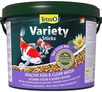 Tetra Pond Variety Sticks, mezcla de alimentos para peces compuesta por tres sticks diferentes, para salud, colorido y vitalidad de todos los peces de estanque, cubo de 10 L