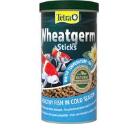Tetra Pond Wheatgerm Sticks, Alimento rico en fibra para todos los peces de estanque, especialmente adecuado para temperaturas de agua frías (primavera, otoño), lata de 1 L