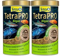 Tetra Pro Algae Multi-Crisps - Alimento Completo con un Valor nutritivo óptimo, Concentrado de Algas Adicional favorece la Resistencia de los Peces, Lata 500 ml (Paquete de 2)
