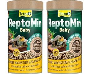 Tetra ReptoMin Baby alimento para Tortugas - pequeñas barritas Especialmente adaptadas a Las Tortugas jóvenes, 250 ml (Paquete de 2)
