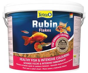 Tetra Rubin Flakes Alimento completo en copos, 10 L | Potenciadores de color naturales | Brillo intenso del color de los peces