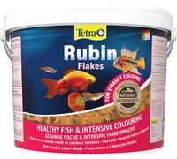 Tetra Rubin Flakes - alimento en forma de escamas con potenciadores de color naturales, promueve un brillo intenso del color de los peces, cubo de 10 L